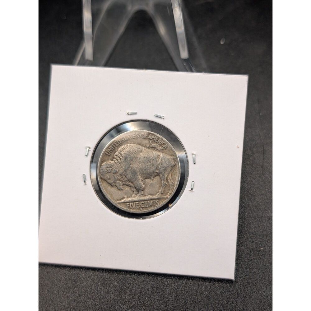 1936-D Buffalo Nickel Denver Mint Bold Readable Date Vintage Five Cent Coin
